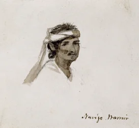 Navajo Warrior, 1869-1871 (akvarel)
