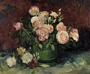 Růže a pivoňky, 1886