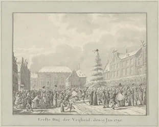 Revoluce v Haarlemu, 19. ledna 1795 První den svobody, 19. ledna. 1791 (název na objektu)