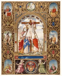 Marlay Cutting IT.34: Snímání z kříže a okrajové fragmenty z misálu papeže Klementa VII., po roce 1523 (pergamen)