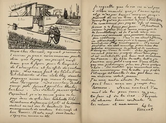 Faksimile dopisu Vincenta Van Gogha Emile Bernardovi z 18. března 1888 z knihy 