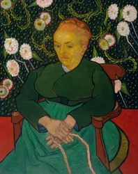 La Berceuse Woman houpající kolébku, Augustine-Alix Pellicot Roulin, 1851-1930, 1889.