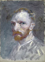 Autoportrét podle Gogha, Vincenta, van (1853-1890). Olej na kartonu, rozměr: 19,1x14,1