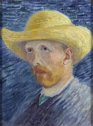 Samoportrét se slámovým kloboukem par Gogh, Vincent, Van (1853-1890). Olej na plátně, rozměr: 41,8x31,5