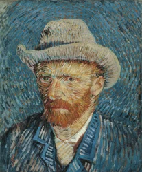 Autoportrét s plstěným kloboukem, 1887-88