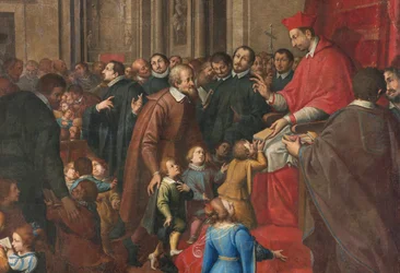 Milán, kostel San Francesco da Paola, Fratelli Campi, San Carlo zakládá školu křesťanské nauky
