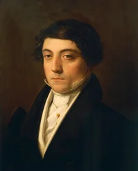 Itálie, Milán, Portrét italského skladatele Gioacchina Rossiniho (1792 - 1868), kolem roku 1830