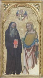 Svatý Antonín Opat a svatý Jakub Větší, asi 1350 (tempera na desce)