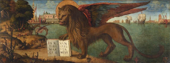 Lev svatého Marka, od Carpaccia, Vittore (1460-1526). Tempera na plátně