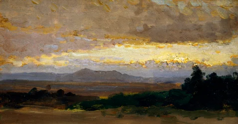 Krajina, Vittorio Avondo (1836-1910), olej na panelu