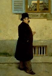 Portrét Yoricka od Vittoria Mattea Corcose (1859-1933), olej na plátně, 200x140 cm