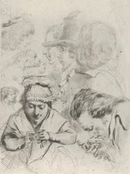 Le Citoyen Aubourg, Mme Aubourg, a jejich rodina Občan Aubourg, Madame Aubourg..., ca. 1795-1805.