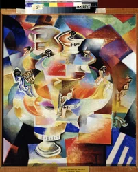 Samovar. 1919 (olej na dřevě)