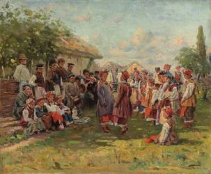 Festival v ukrajinské vesnici, c. 1882-1917
