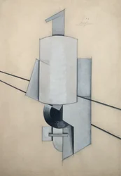 Projekt pro rohovou sochu (akvarel a pastel na papíře)