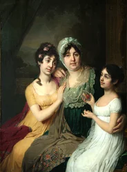 Portrét hraběnky Anny Bezborodko se svými dcerami Lyubov a Kleopatra, 1803