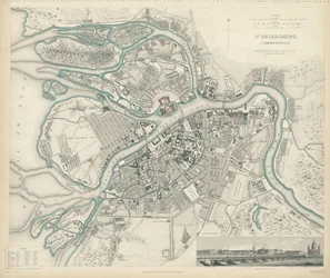 Mapa Petrohradu, 1834