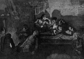 „Kouření opia v East End of London“, 1874.
