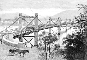 The Bridge, Rockhampton, Queensland, Austrálie, 1886
