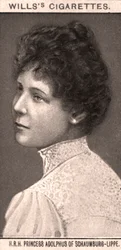H.R.H princezna Adolphus ze Schaumburg-Lippe, 1908.