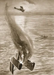 Zničení německého hydroplánu Flight-Sub-Lieutenant Ince u belgického pobřeží