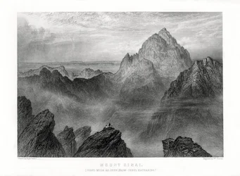 Mount Sinai: Jebel Musa, jak je vidět z Jebel Katharina, 1887.