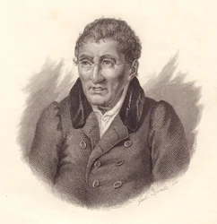 Portrét italského básníka Jacopa Vittorelliho (1749-1835), mědirytina od Bonattiho