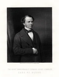 Edward Henry Stanley, 15. hrabě z Derby, britský státník, polovina konce 19. století.