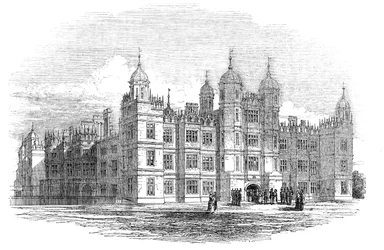 Burghley House - severní fronta, 1844.