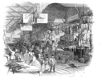 Leadenhall Market, na Štědrý den, 1845.
