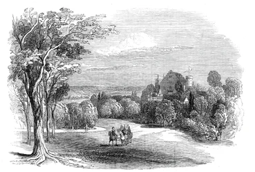 Zámek Rosenau, poblíž Coburgu - z kresby Jeho královské Výsosti prince Alberta, 1845.