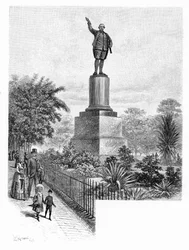 Cooksův pomník, Hyde Park, Sydney, Austrálie, 1886.