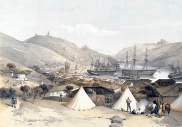 Balaklava s pohledem k moři, 1855.