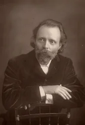 ""(Thomas Henry) Hall Caine (1853-1931) anglický romanopisec. Společník Dante Gabriel Rossetti na konci jeho života (1881-1882) (woodburytype)