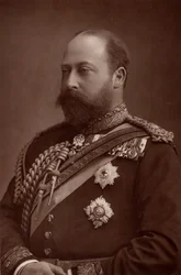 ""Edward VII (1841-1910) Yhdistyneen kuningaskunnan kuningas vuodesta 1901, vielä Walesin prinssi. (woodburytyyppi)