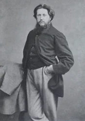 Ford Madox Brown, asi 1864 (albumenová karikatura)