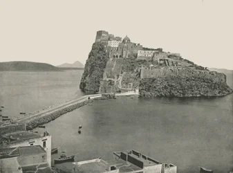 Aragonský hrad, Ischia, Itálie, 1895.