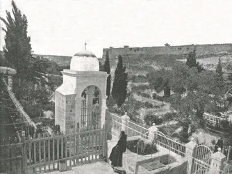 Getsemanská zahrada, Jeruzalém, Palestina, 1895.