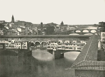 Ponte Vecchio, Florencie, Itálie, 1895.