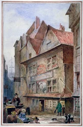 Hostinec Cock and Magpie v Drury Lane, Westminster, Londýn, 1862