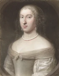 Portrét Marie Terezie Španělské 1638-1683, královna choť Francie a Navarry, 1660.