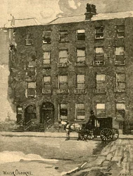 Daniel OConnells dům na Merrion Square, Dublin, Irsko, c1890.