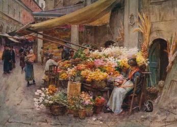 Stánek v Rialto, Benátky, c1900 1913
