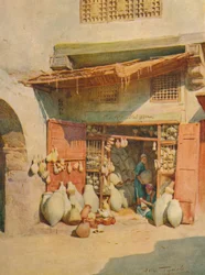 Hrnčířský bazar v nilské vesnici, c1905, 1912