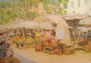 Trh v Nice, c1910, 1912