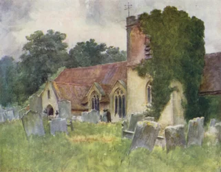 The New Forest: Boldre Church (barevné lito)