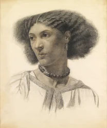 Paní Fanny Eatonová (barevné křídy na papíře)