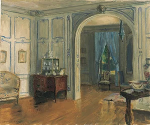 Salon Carre z vily Trianon, kolem roku 1910 (olej na plátně)