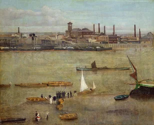 The Plumbago Factory, Battersea (olej na plátně)