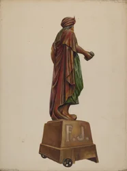 Figurka obchodu s doutníky, c. 1937.
